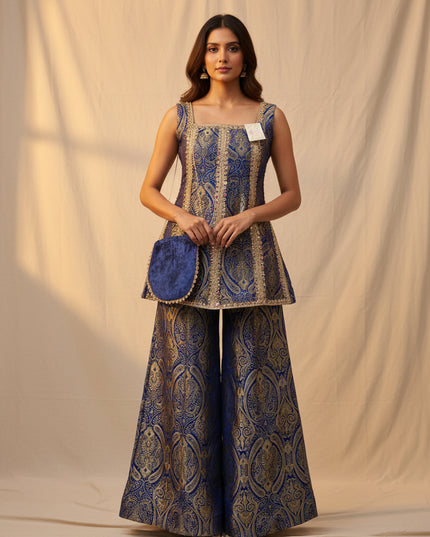Banarasi Kurti Plazzo set
