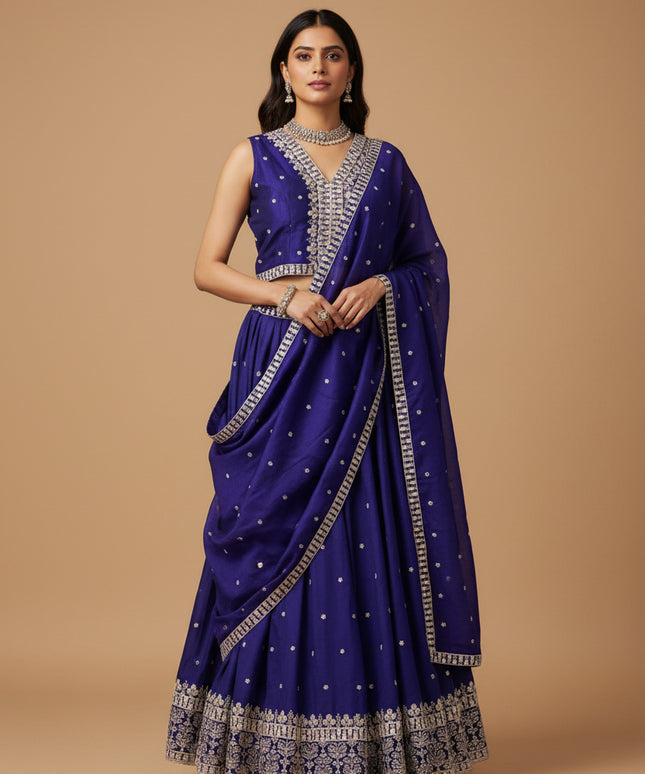 Purple lehenga Choli set