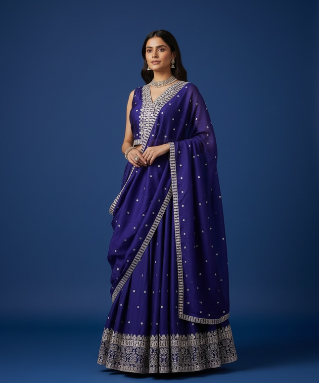 Purple lehenga Choli set