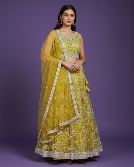 Yellow lehenga Choli set