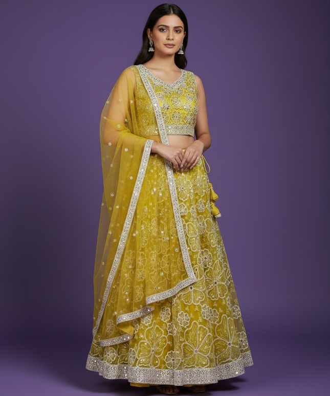 Yellow lehenga Choli set