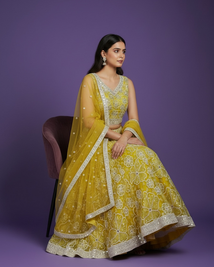 Yellow lehenga Choli set