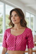 Dark pink blouse by Kurti Connection USA