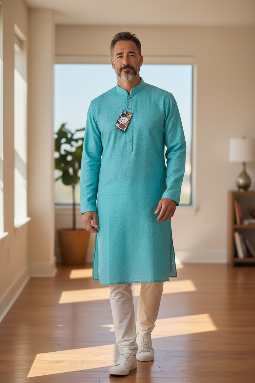 Silk kurta set by Kurti Connection USA