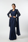 Readymade saree with blouse and shrug - Kurti Connection USA