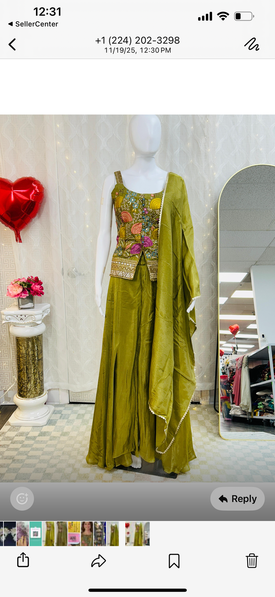 Chinon silk sharara suit by Kurti Connection USA