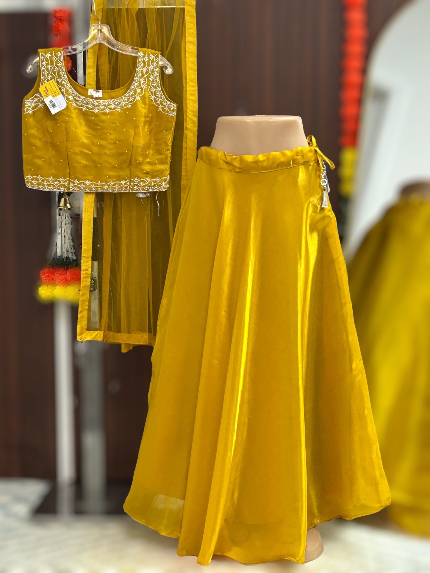 Tissue organza lehenga Choli - Kurti Connection USA