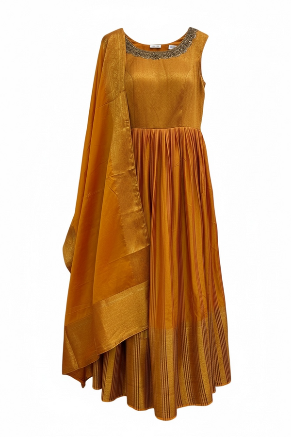 Silk Anarkali suit by Kurti Connection USA