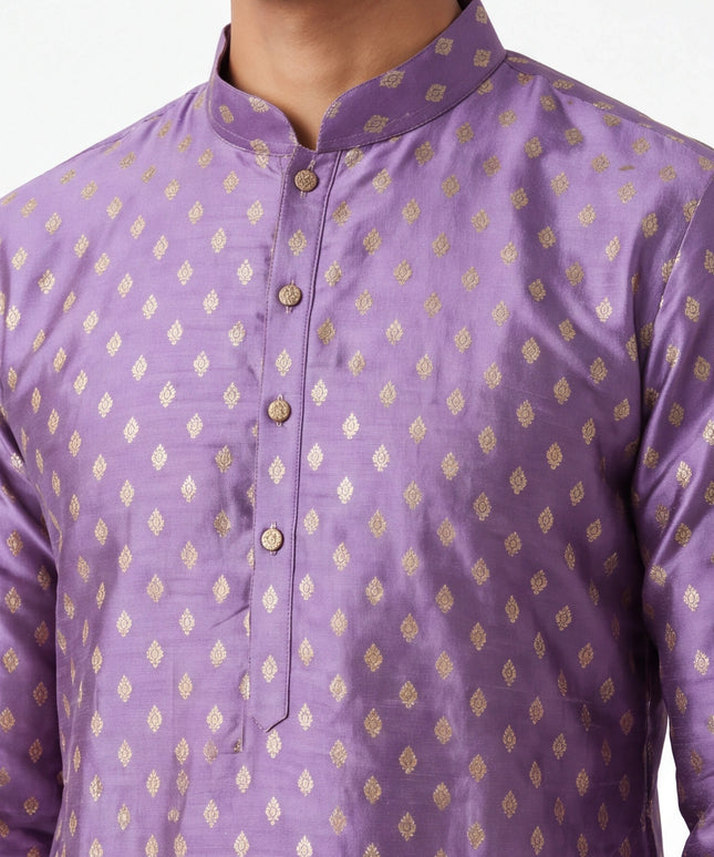 Purple kurta set for men