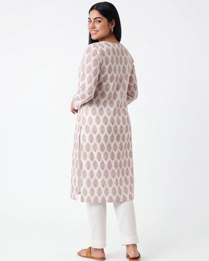 Cotton chikankari kurti
