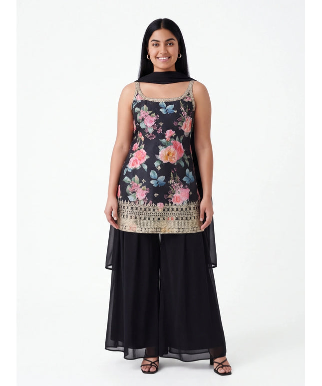 Black sharara set
