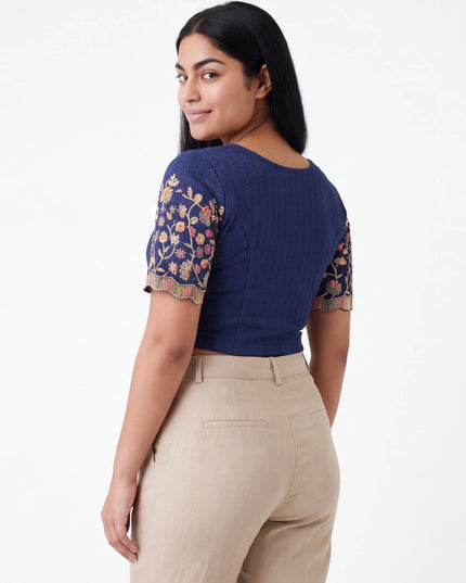 Blue Strechable blouse