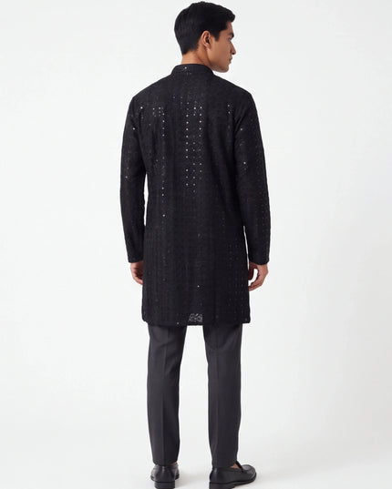 Black sequin kurta | short kurta