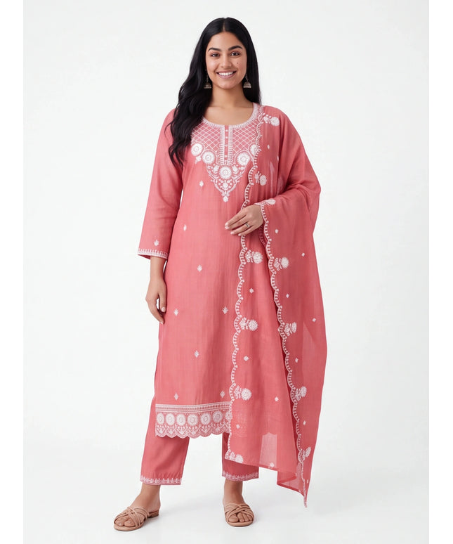 Linen cotton Kurti set