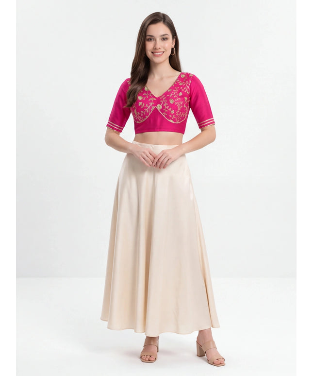2879 Raw silk blouse | readymade blouse for saree
