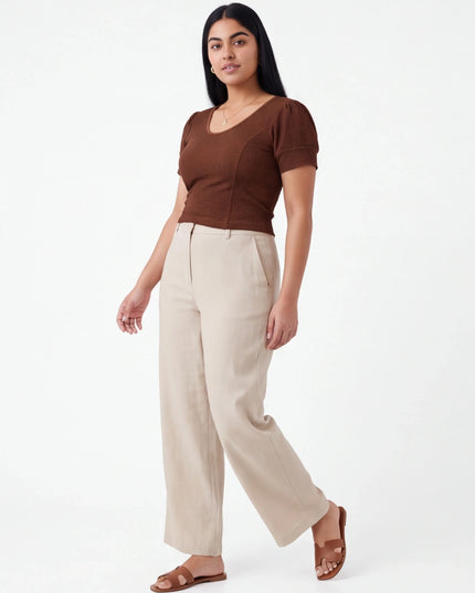Brown Strechable blouse : for teens
