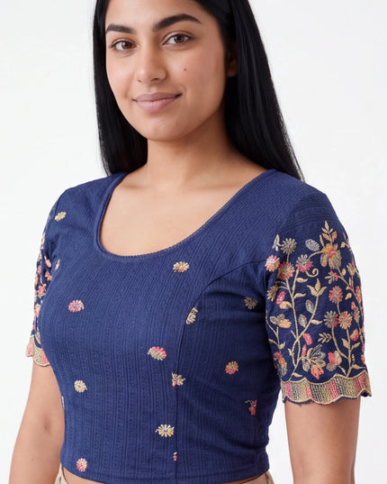 Blue Strechable blouse