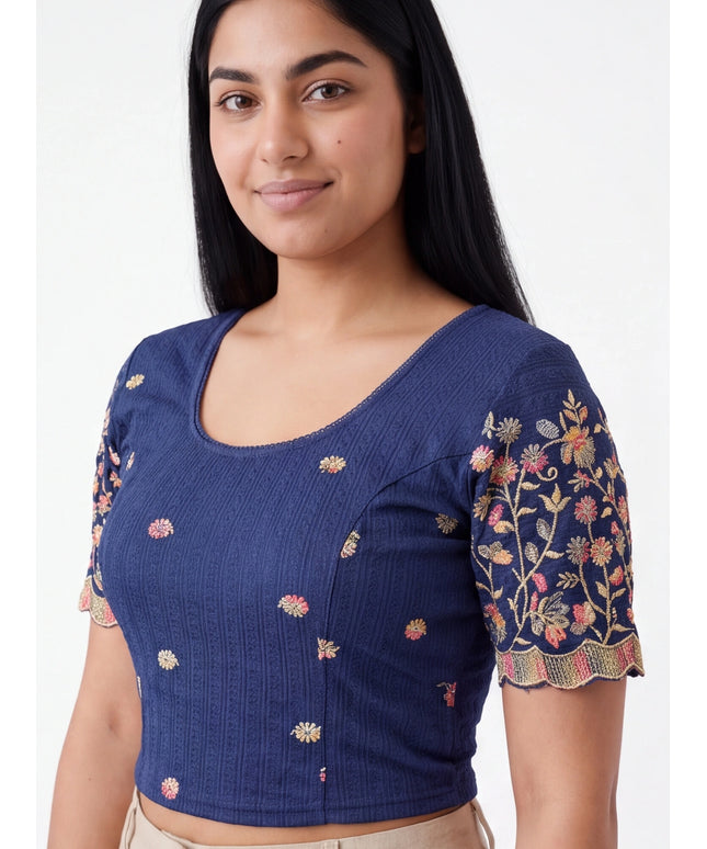 Blue Strechable blouse