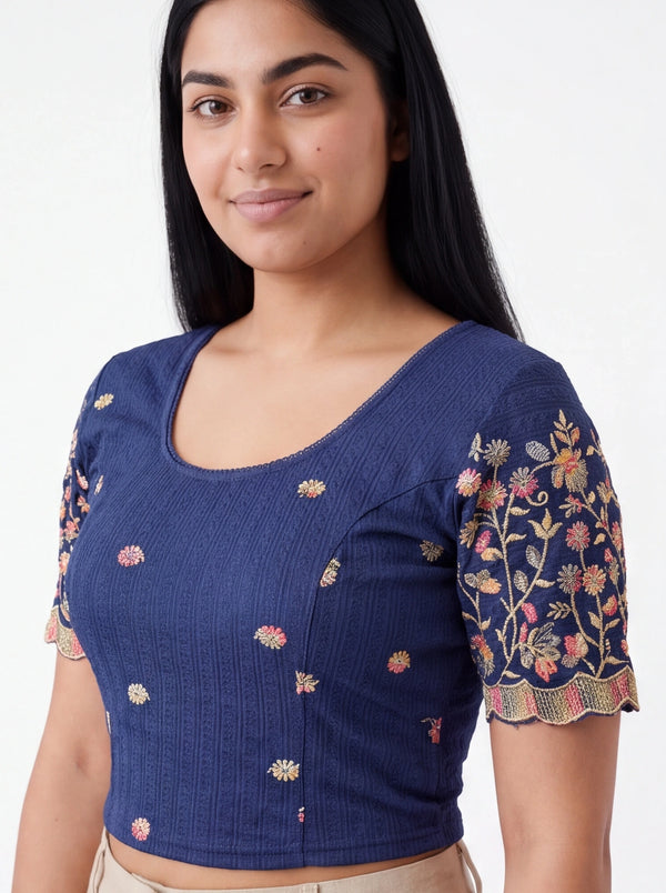 Blue Strechable blouse