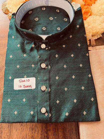 Silk kurta pajaama set for boys - Kurti Connection USA