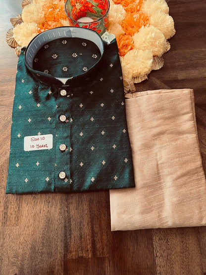 Silk kurta pajaama set for boys - Kurti Connection USA