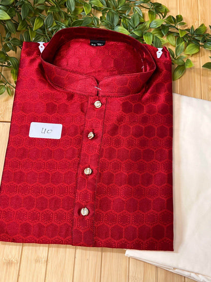 Silk kurta pajaama set - Kurti Connection USA