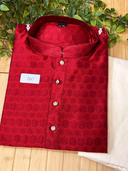 Silk kurta pajaama set - Kurti Connection USA