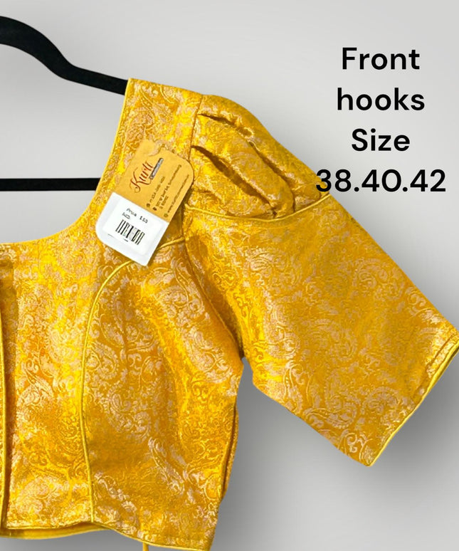 Golden Yellow Blouse - Kurti Connection USA