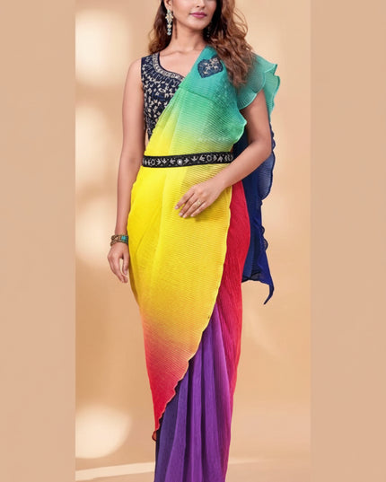 Readymade saree / pre pleated saree - Kurti Connection USA