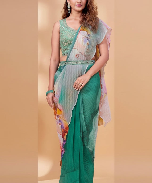 Readymade saree / pre pleated saree - Kurti Connection USA