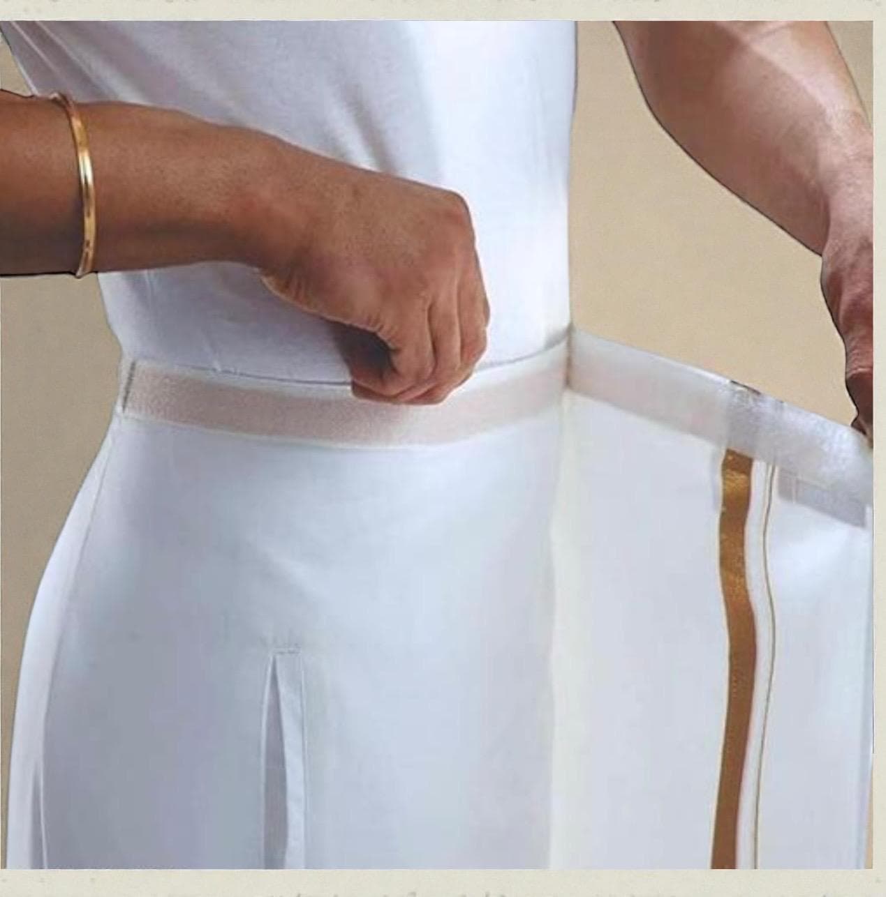 Premium South Indian Mens White Cotton Dhoti | readymade dhoti | dhoti with pocket by Etsy