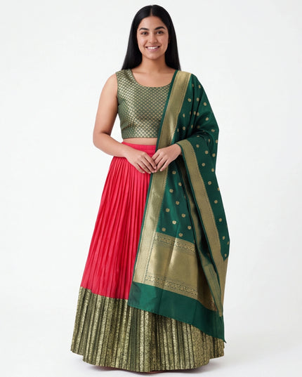 Silk lehenga set