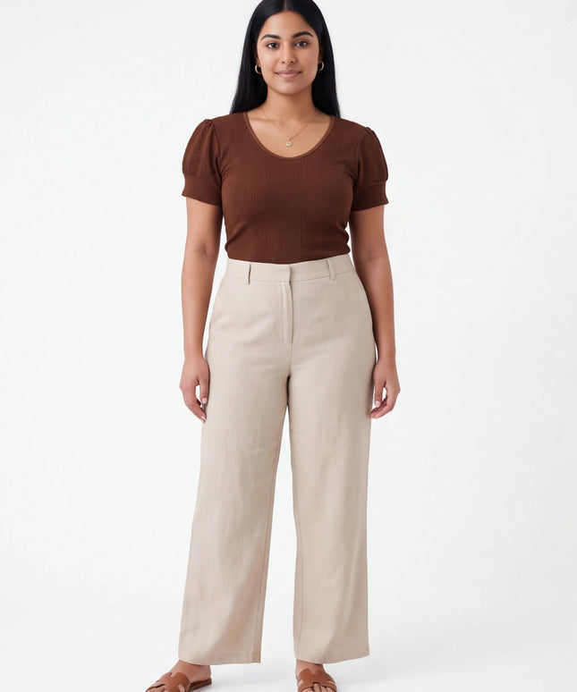Brown Strechable blouse : for teens