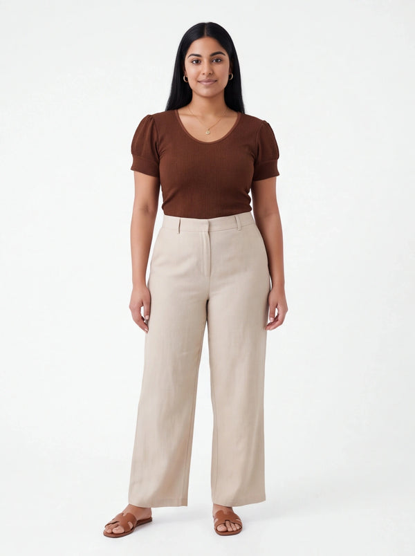 Brown Strechable blouse : for teens