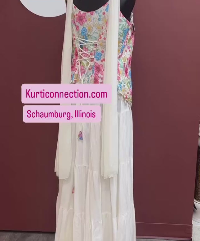 Floral co ord set with skirt