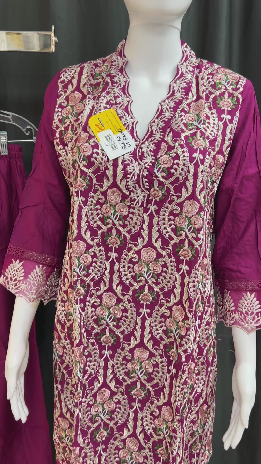 Embroidered party wear suit