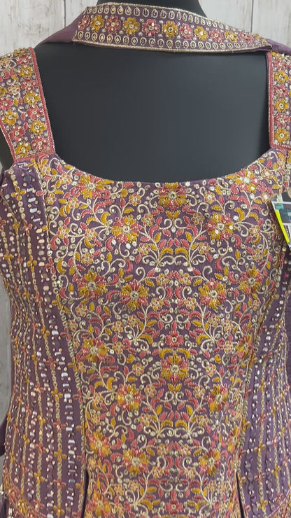 Sharara suit : chiffon silk sharara set