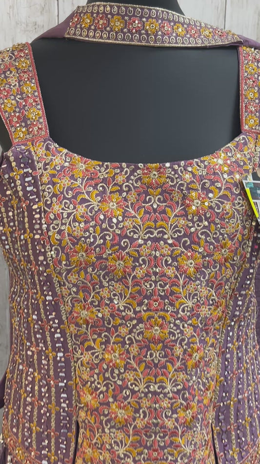 Sharara suit : chiffon silk sharara set