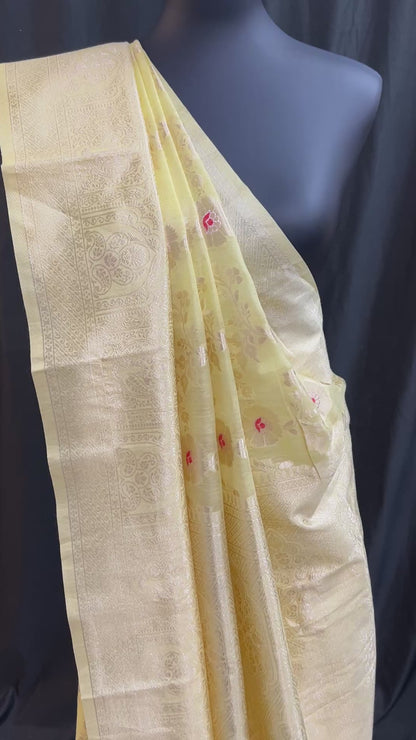 Linen cotton saree