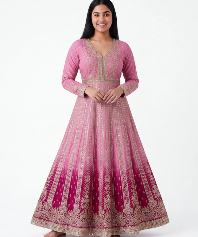 Party wear heavy gown