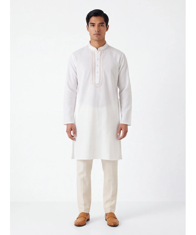 Cotton White kurta