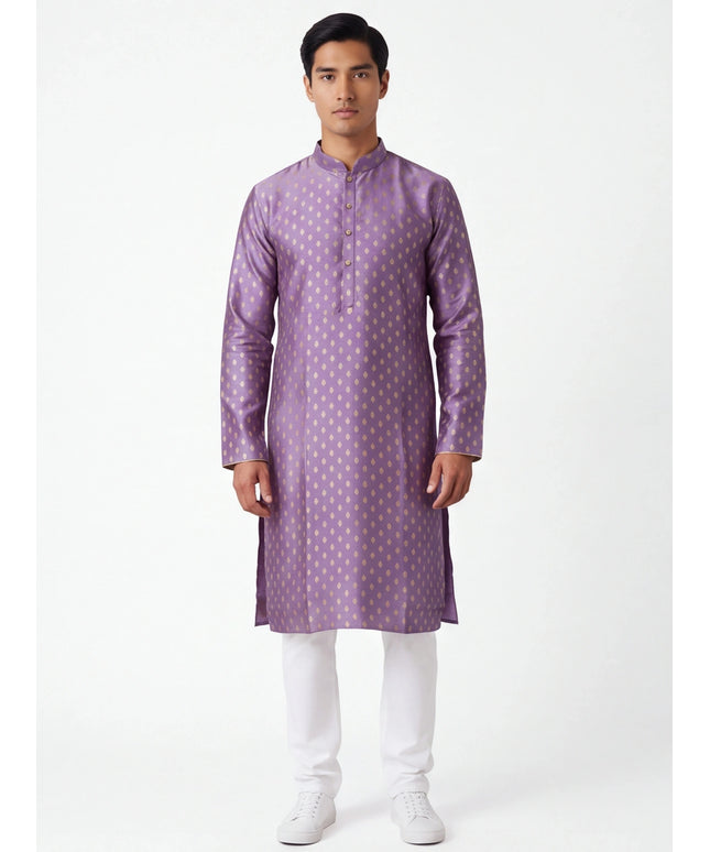 Purple kurta set for men