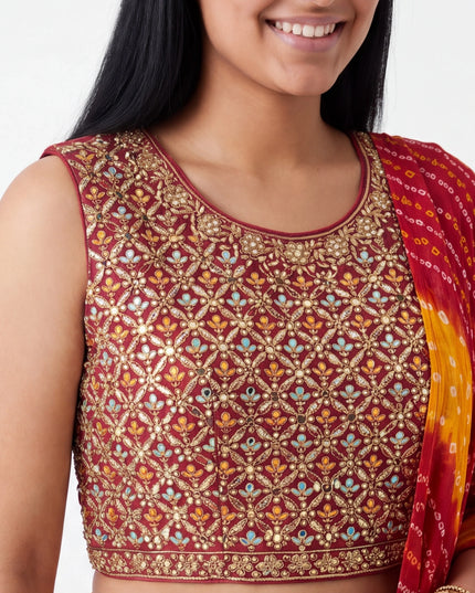Bandhani legenga choli set : Garba