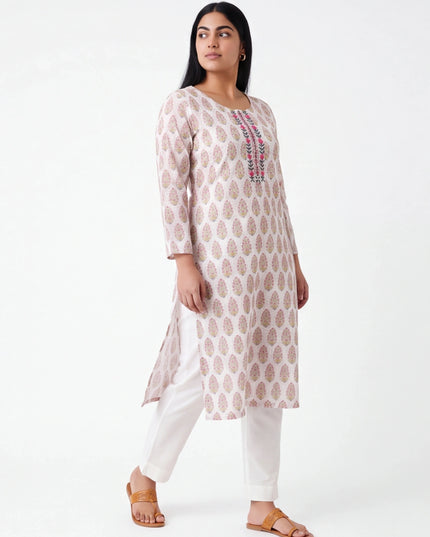 Cotton chikankari kurti