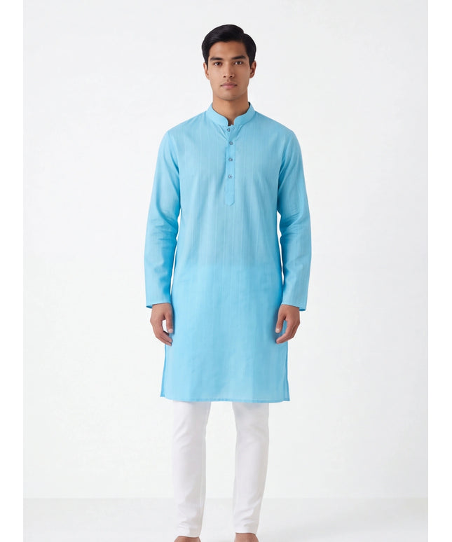 Blue ments kurta with pant