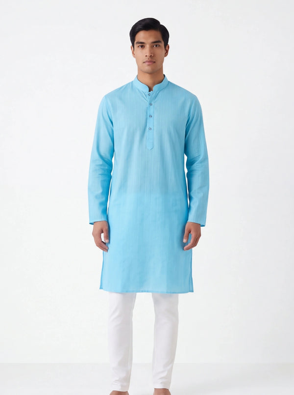 Blue ments kurta with pant