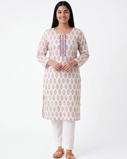 Cotton chikankari kurti