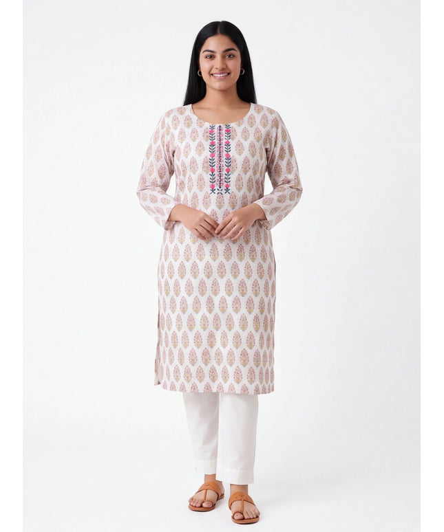 Cotton chikankari kurti